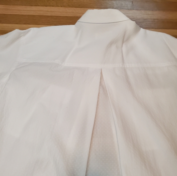 Anthropologie Maeve white textured tunic shirt - Picture 2 of 4